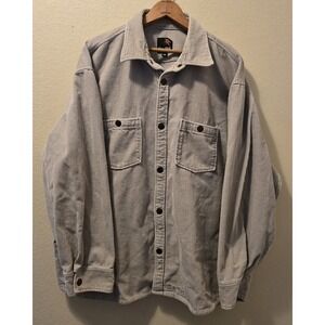 Da Hui Hawaii Mens‎ 2XL Cream Corduroy Long Sleeve Shirt